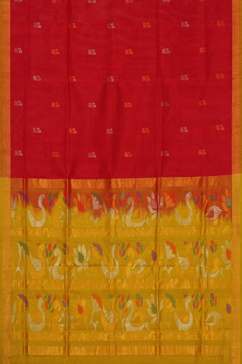 Image of Uppada Silk Dark Red Colour Saree